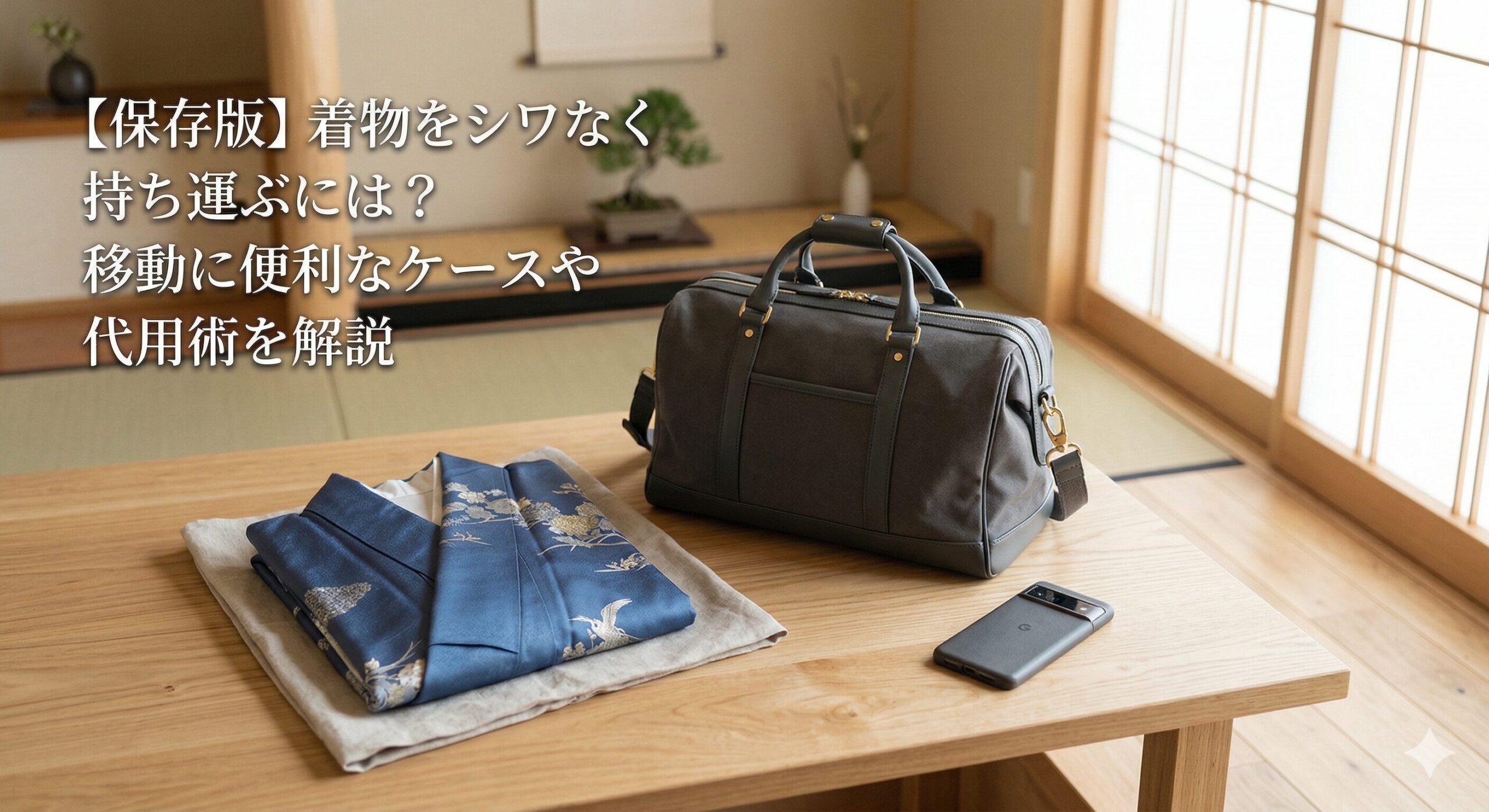【保存版】着物をシワなく持ち運ぶには？移動に便利なケースや代用術を解説
